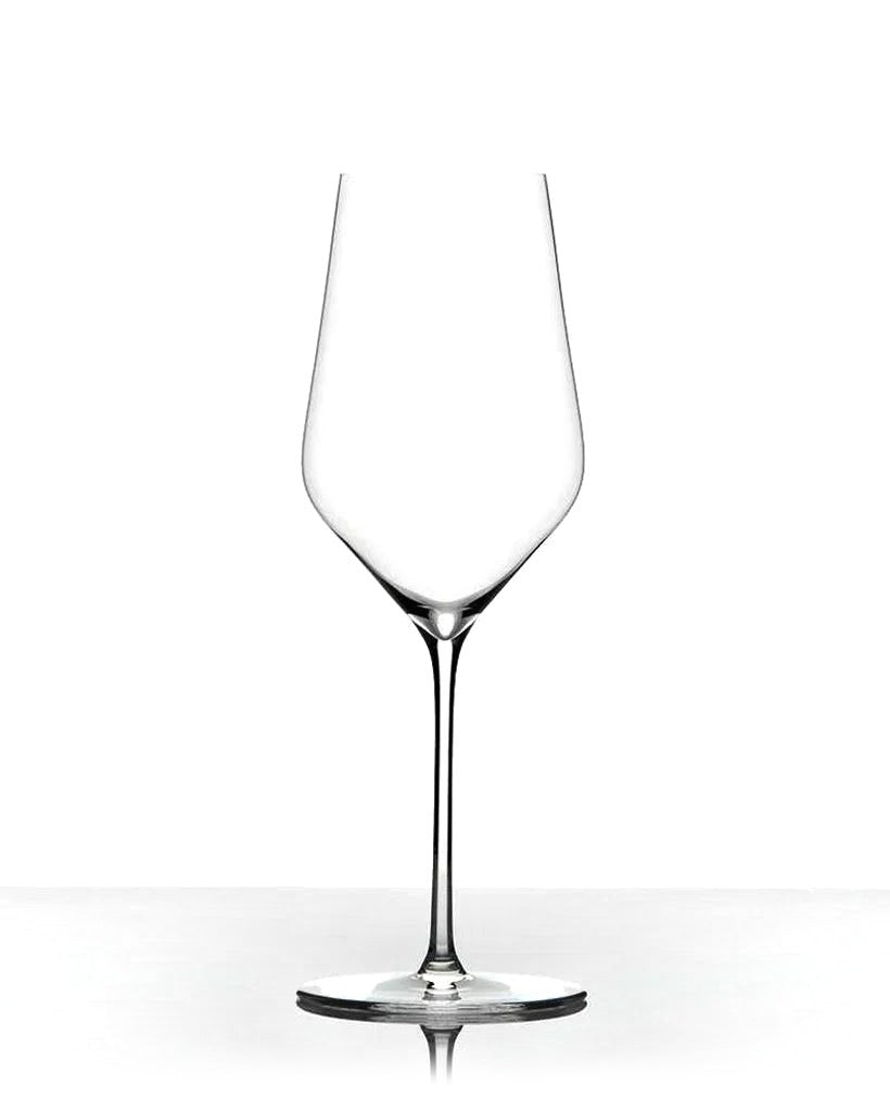 Zalto White Wine glass on a white background
